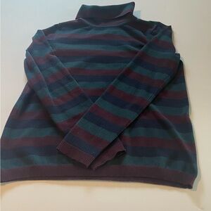 Men's Multicolor Striped Turtleneck Sweater